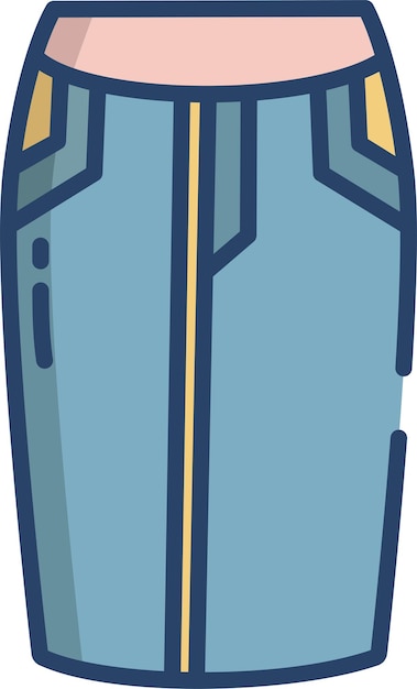 Ilustración vectorial de color lineal de Skirtsolid