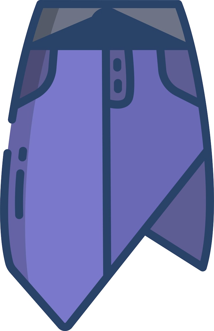 Vector ilustración vectorial de color lineal de skirtsolid