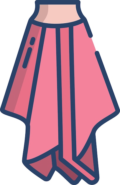 Ilustración vectorial de color lineal de Skirtsolid