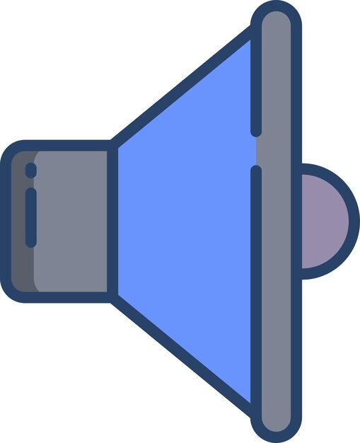 Ilustración vectorial de color lineal sólido de los altavoces