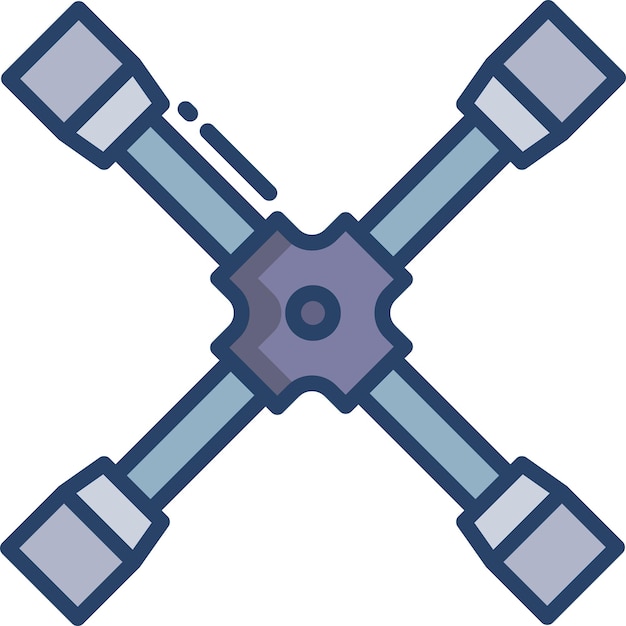 Ilustración vectorial de color lineal de Wrenchsolid