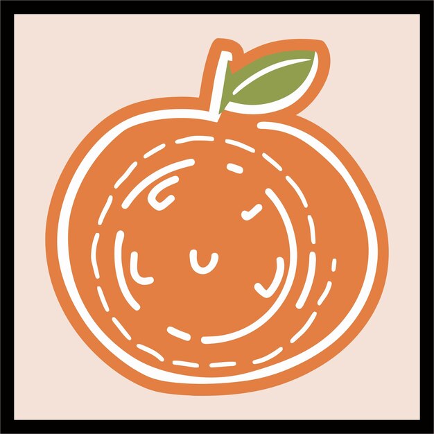 Ilustración vectorial de color naranja