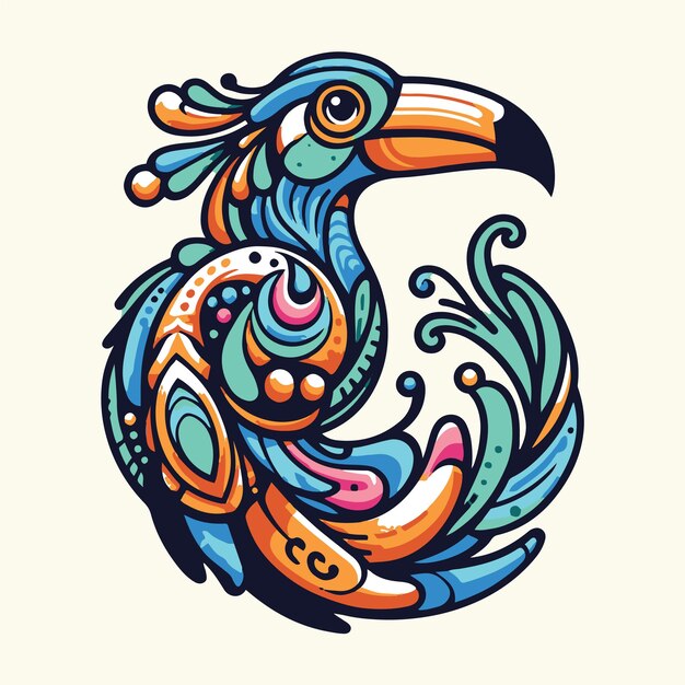 Ilustración vectorial de coloración de aves