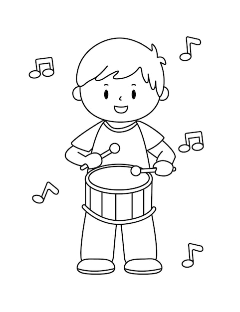 Ilustración vectorial para colorear dibujos animados simples para niños Páginas para colorear divertidas y creativas para niñas