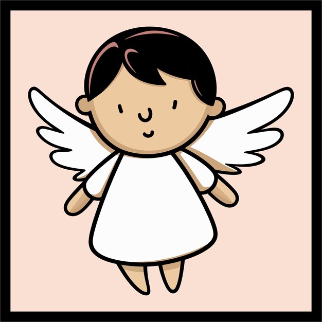 Ilustración vectorial de colores del ángel