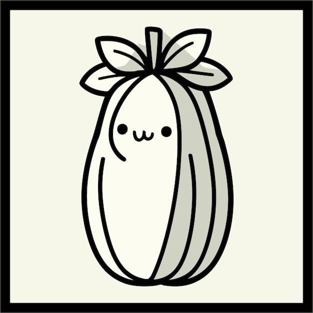 Ilustración vectorial de colores de Chayote