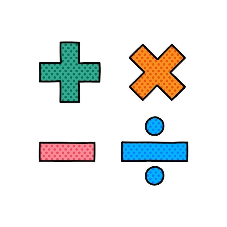 Vector ilustración vectorial de colores dibujada a mano por calculadora de medio tono