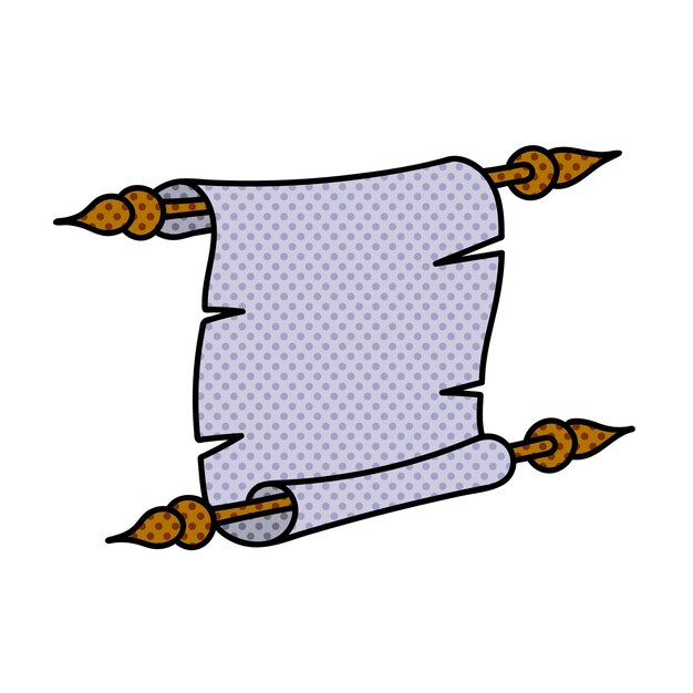 Ilustración vectorial de colores dibujada a mano en pergamino de medio tono
