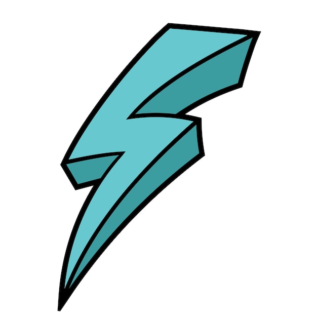 Ilustración vectorial de colores dibujada a mano por el trueno