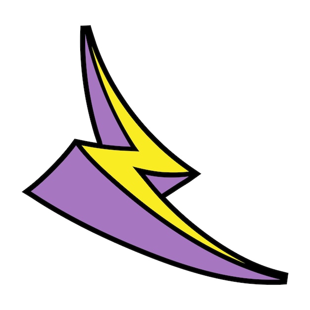 Ilustración vectorial de colores dibujada a mano por el trueno