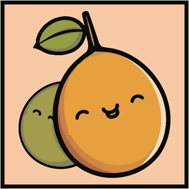 Ilustración vectorial de colores de la fruta del tamarillo