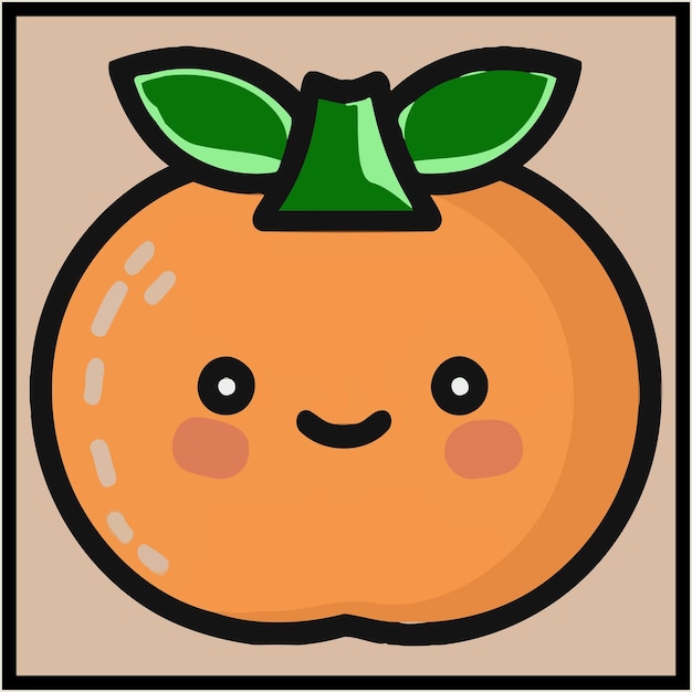 Ilustración vectorial de colores de frutas de caqui