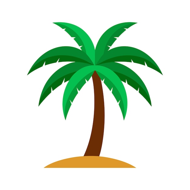 Ilustración vectorial de colores de la silueta de la palmera Ilustración vectoria de la palmero