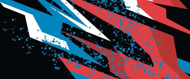 Ilustración vectorial colorida adhesivo deportivo de velocidad abstracto con estilo geométrico Diseños de kits de banderas de carreras de rayas gráficas abstractas para vehículos de carreras, carreras de rally, aventuras y librea