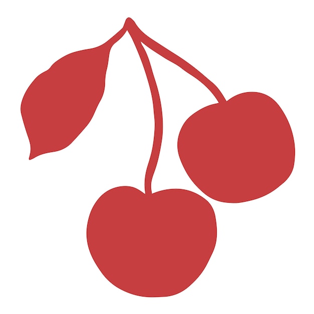 Ilustración vectorial colorida de cerezas para descarga en formato editable