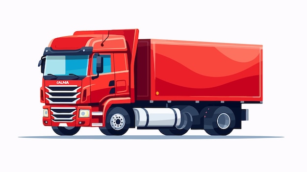 Ilustración vectorial colorida del icono del camión