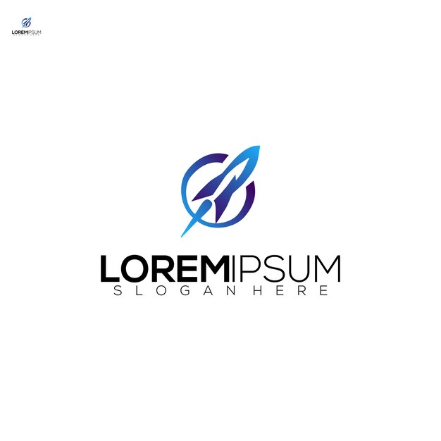 Ilustración vectorial colorida del logotipo de la letra inicial