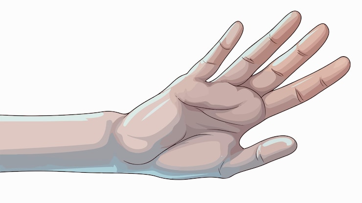 Vector ilustración vectorial colorida de la mano de dibujos animados elemento de diseño gráfico creativo