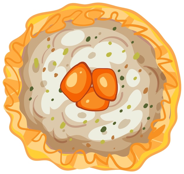 Ilustración vectorial colorida de platos de la cocina asiática