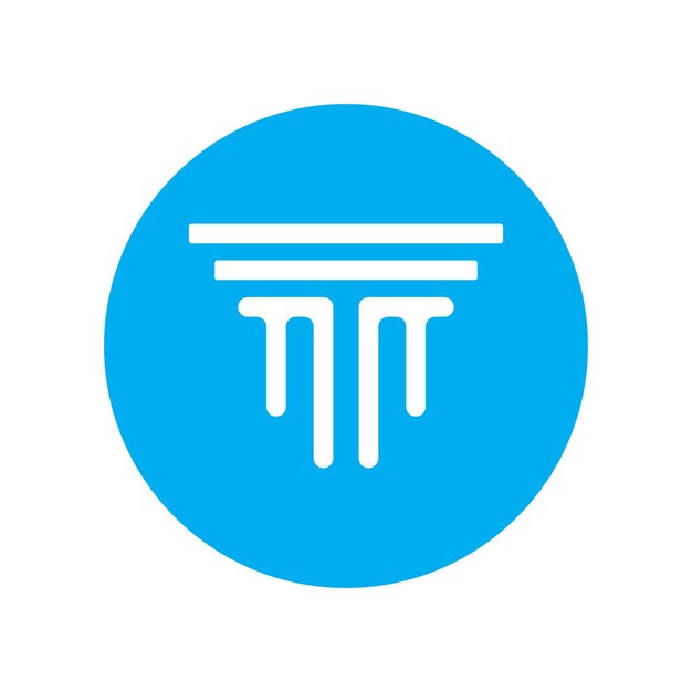 Ilustración vectorial de columna de la plantilla del logotipo del pilar