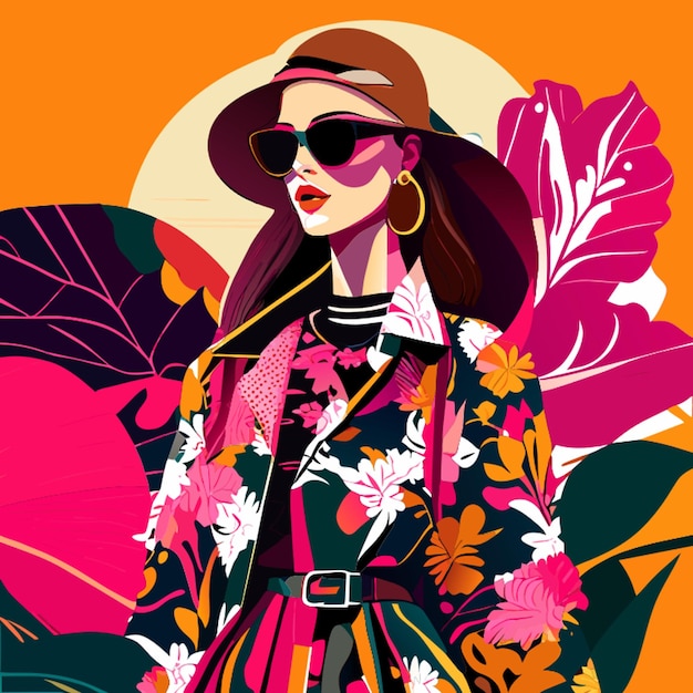 Vector ilustración vectorial de comercio electrónico de moda