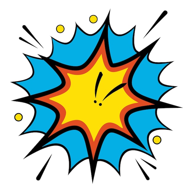 Ilustración vectorial del cómic Bang Splash