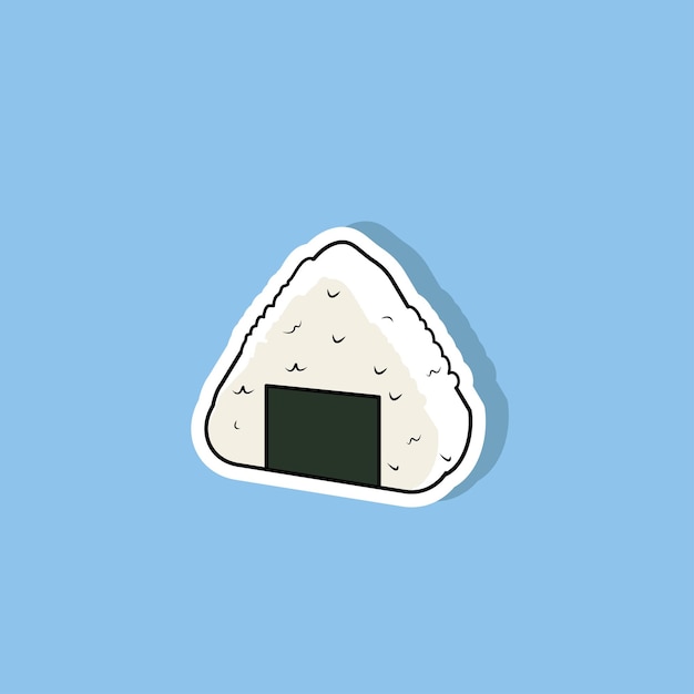 Ilustración vectorial de la comida japonesa onigiri