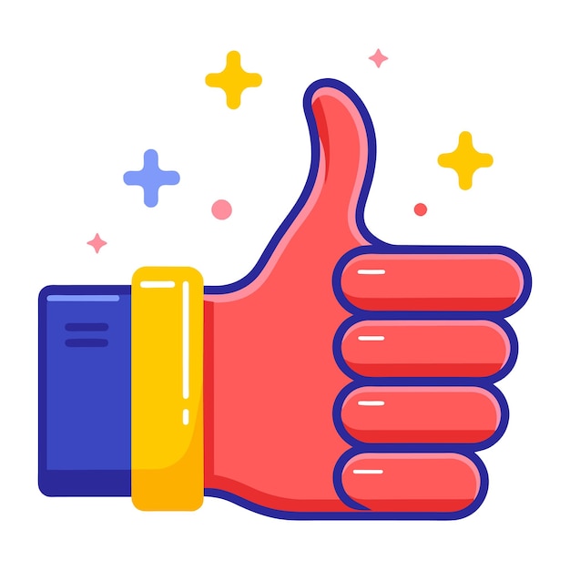 Ilustración vectorial como la mano