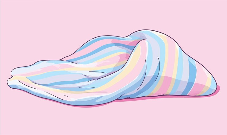 Vector ilustración vectorial de la cómoda manta para bebés