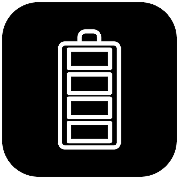 Ilustración vectorial completa de la batería