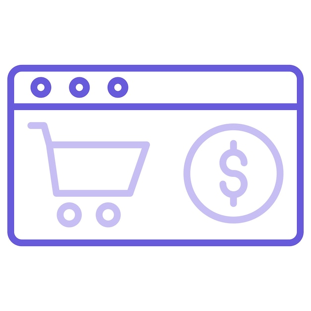 Ilustración vectorial de compras de comercio electrónico