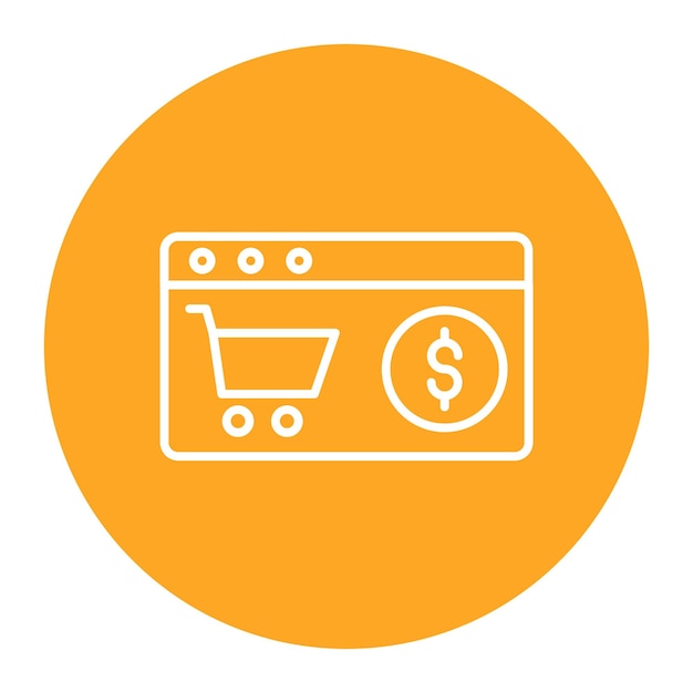Ilustración vectorial de compras de comercio electrónico
