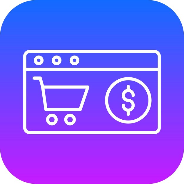 Ilustración vectorial de compras de comercio electrónico