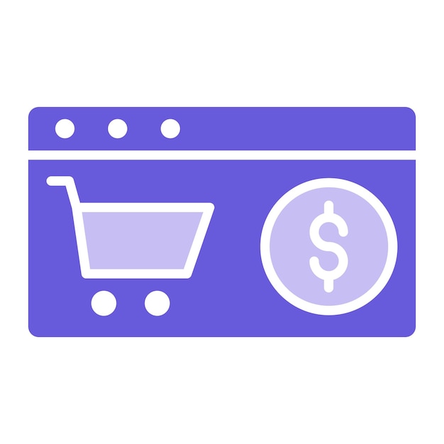 Ilustración vectorial de compras de comercio electrónico