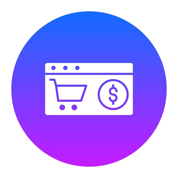 Ilustración vectorial de compras de comercio electrónico