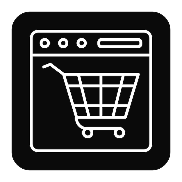 Ilustración vectorial de compras de comercio electrónico