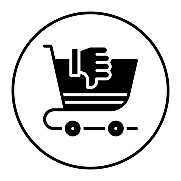 Ilustración vectorial de compras malas