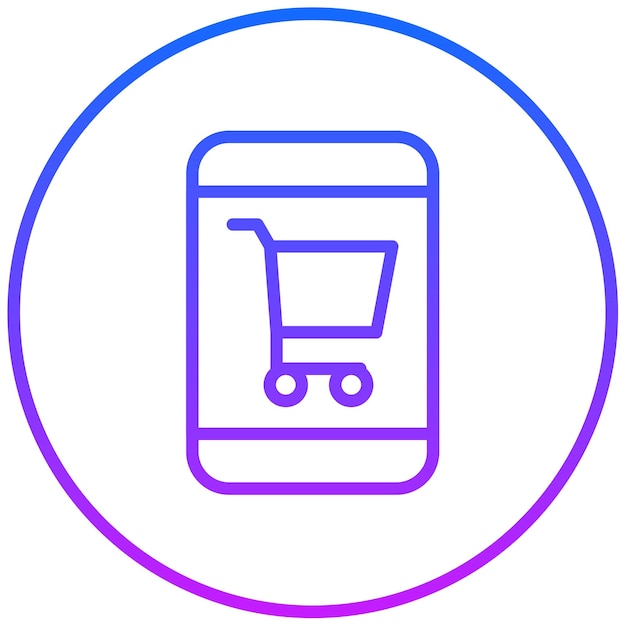Ilustración vectorial de compras móviles