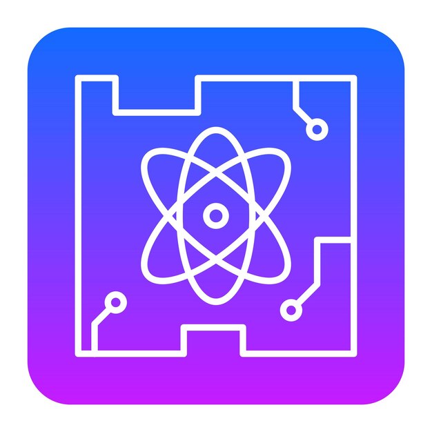 Ilustración vectorial de computación cuántica