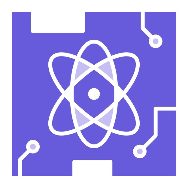 Ilustración vectorial de computación cuántica