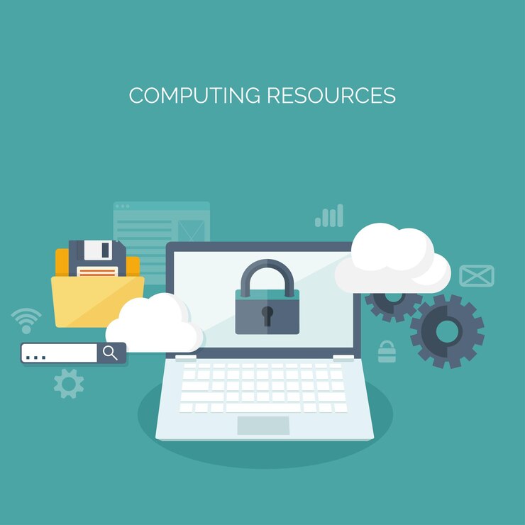 Vector ilustración vectorial de computación en nube plana de fondo tecnología de red de almacenamiento de datos multimedia