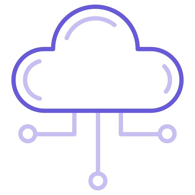 Ilustración vectorial de computación en la nube