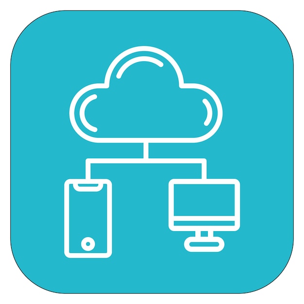 Ilustración vectorial de computación en la nube