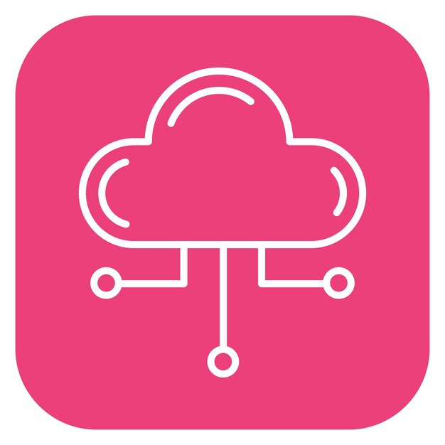 Ilustración vectorial de computación en la nube