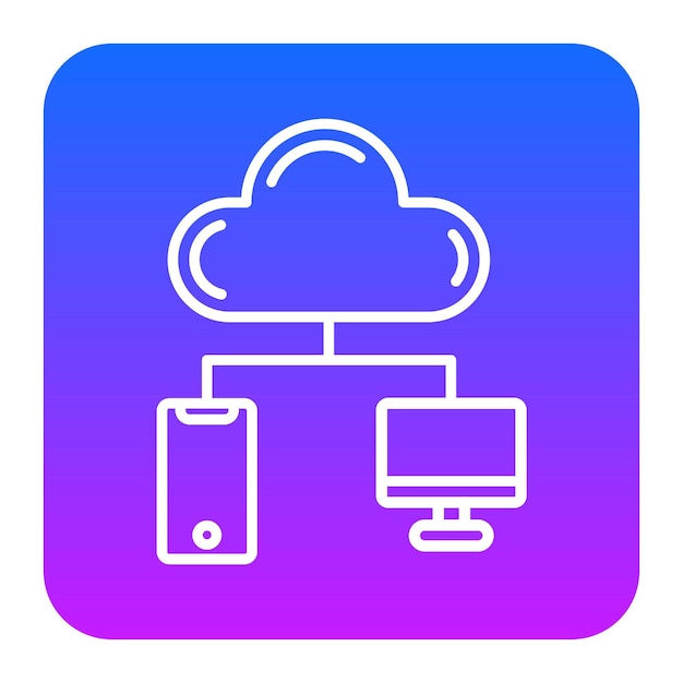 Ilustración vectorial de computación en la nube