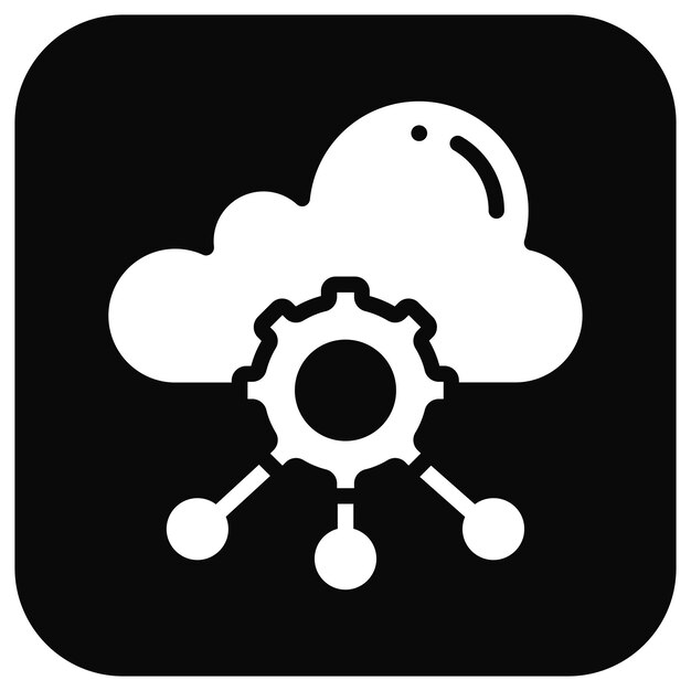 Ilustración vectorial de computación en la nube