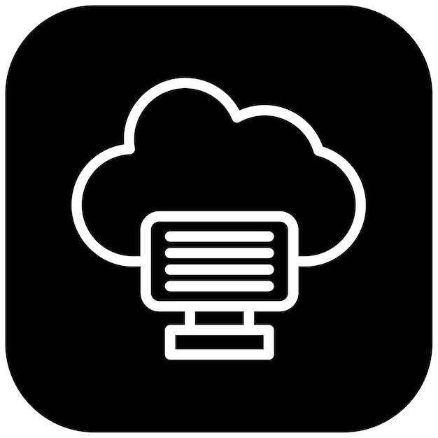 Ilustración vectorial de computación en la nube