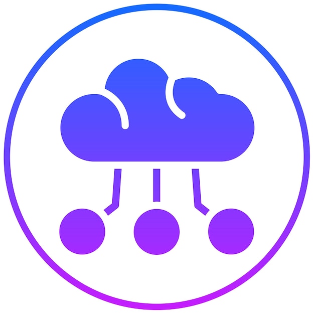 Ilustración vectorial de computación en la nube