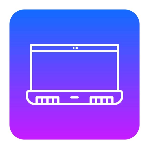 Ilustración vectorial de la computadora portátil