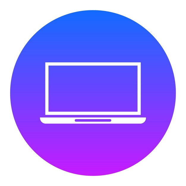 Ilustración vectorial de la computadora portátil